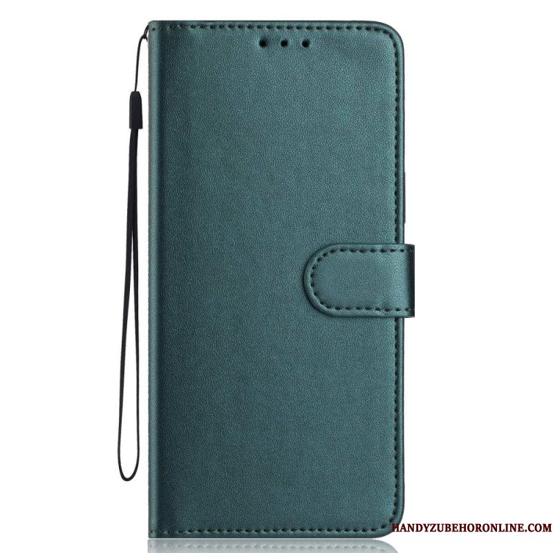 Leren Hoesje Xiaomi Redmi Note 15 5g Effen Kunstleer
