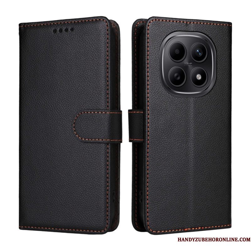 Leren Hoesje Xiaomi Redmi Note 15 5g Rfid-blokkering En Riem