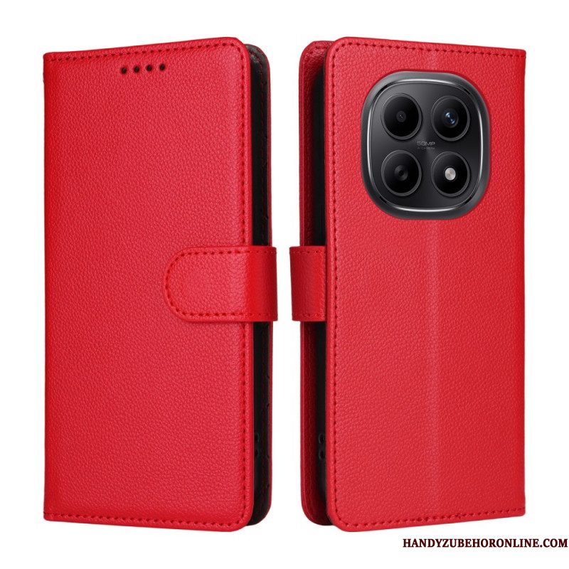 Leren Hoesje Xiaomi Redmi Note 15 5g Rfid-blokkering En Riem