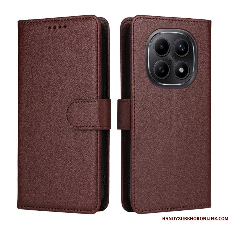 Leren Hoesje Xiaomi Redmi Note 15 5g Rfid-blokkering En Riem