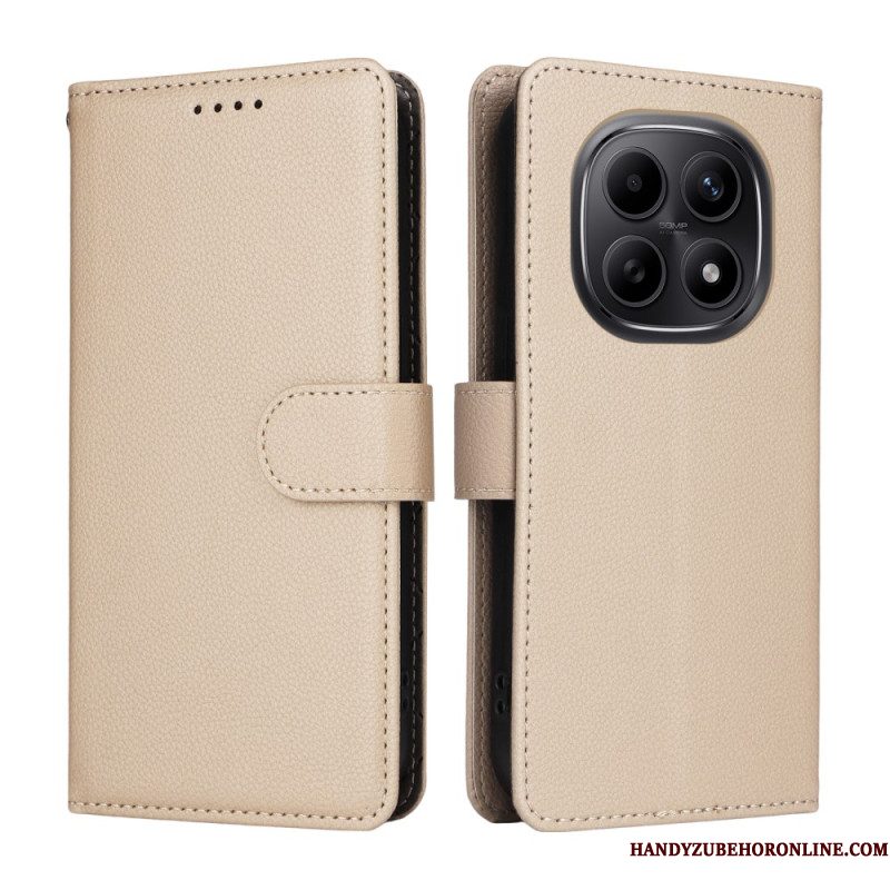 Leren Hoesje Xiaomi Redmi Note 15 5g Rfid-blokkering En Riem