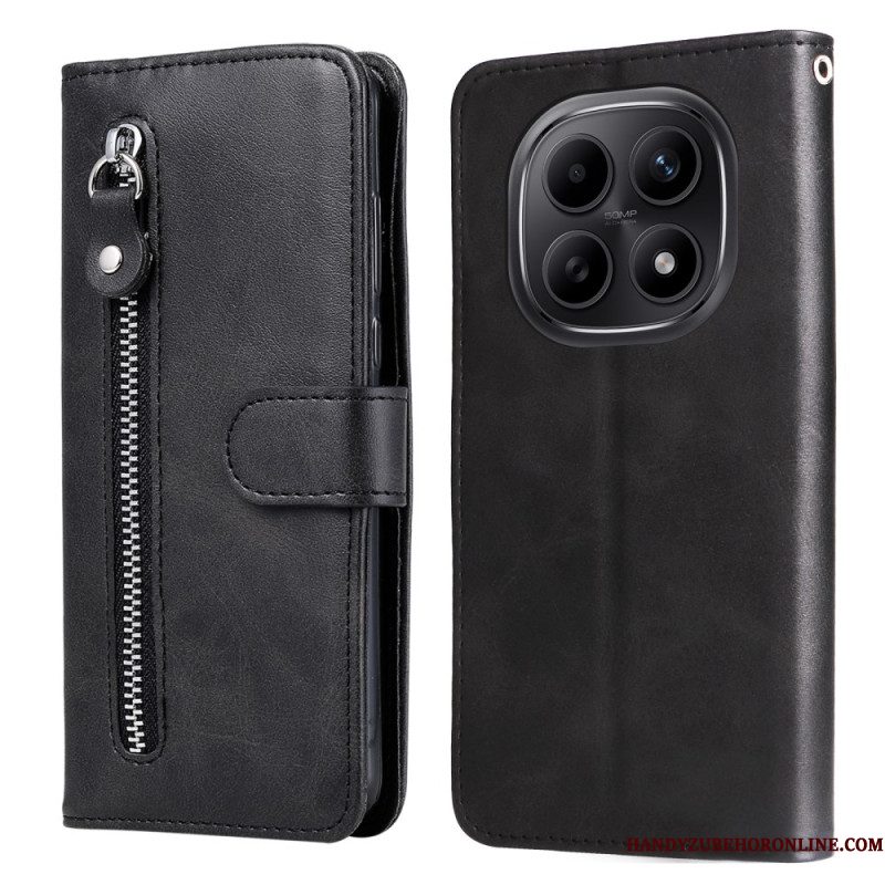 Leren Hoesje Xiaomi Redmi Note 15 5g Vak Met Rits Bescherming Hoesje