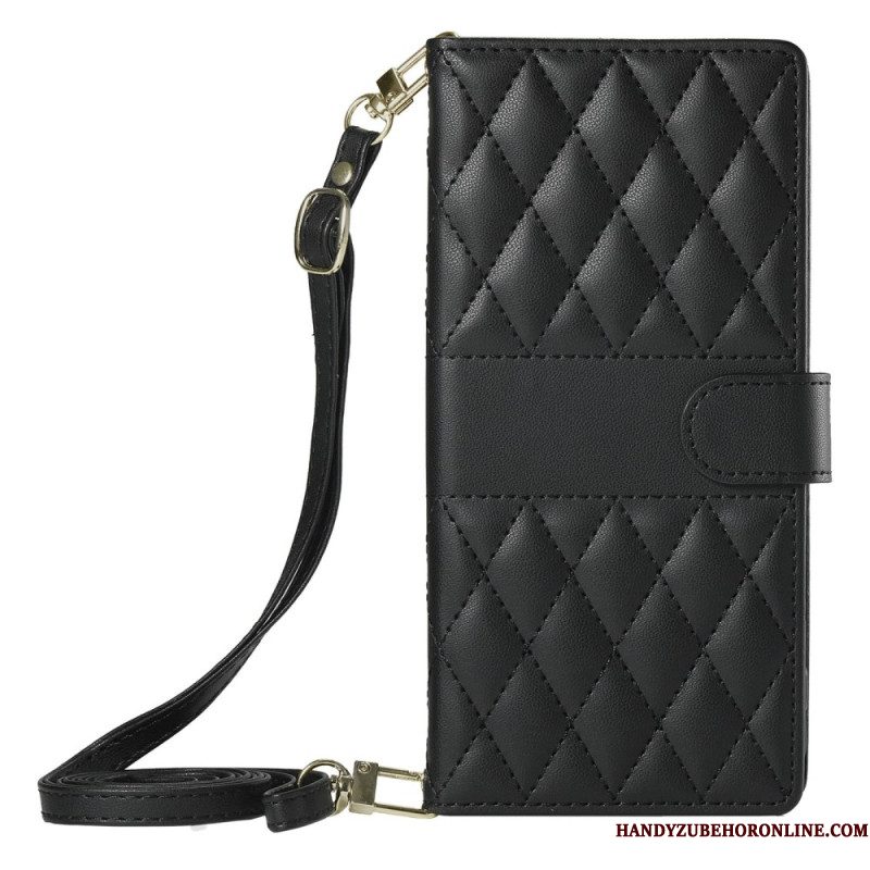 Leren Hoesje Xiaomi Redmi Note 15 Pro 5g Gewatteerd Met Bandjes