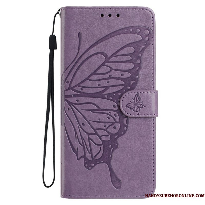 Leren Hoesje Xiaomi Redmi Note 15 Pro 5g Grafische Vlinder Bescherming Hoesje