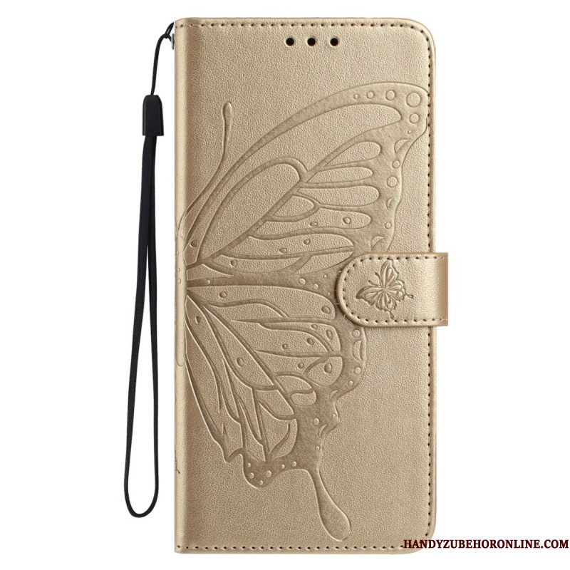 Leren Hoesje Xiaomi Redmi Note 15 Pro 5g Grafische Vlinder Bescherming Hoesje