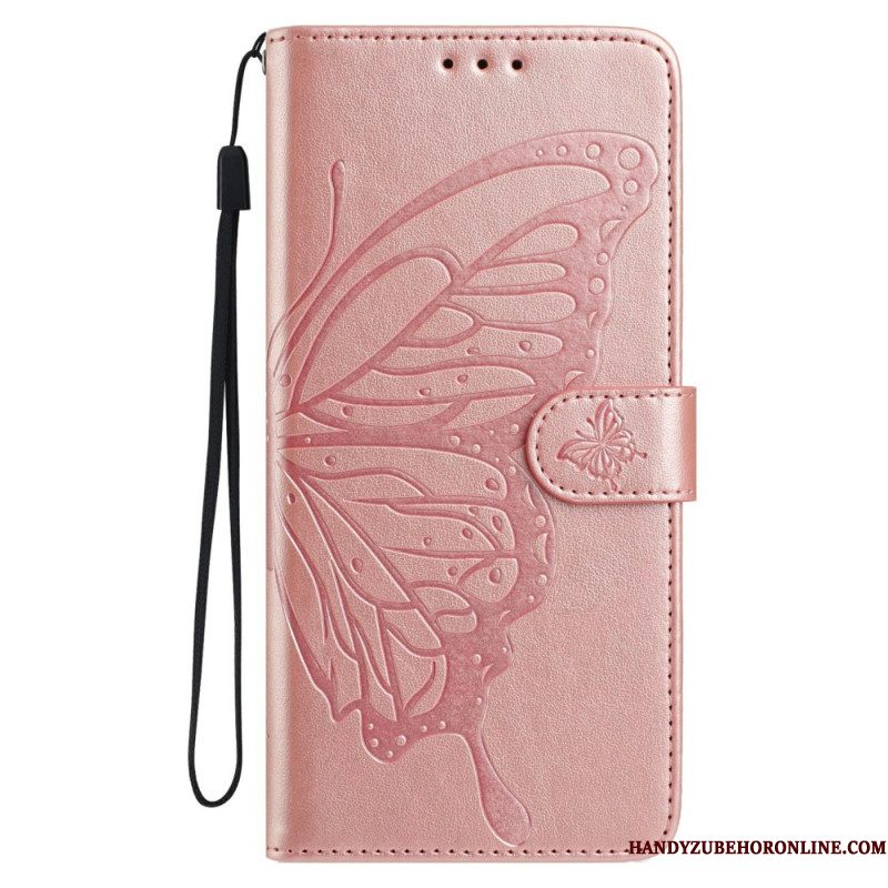 Leren Hoesje Xiaomi Redmi Note 15 Pro 5g Grafische Vlinder Bescherming Hoesje