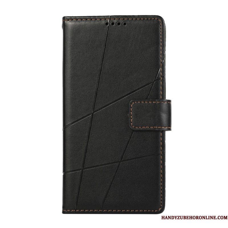 Leren Hoesje Xiaomi Redmi Note 15 Pro 5g Lijnen Bescherming Hoesje