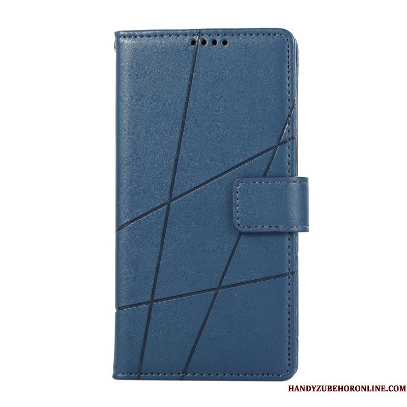 Leren Hoesje Xiaomi Redmi Note 15 Pro 5g Lijnen Bescherming Hoesje
