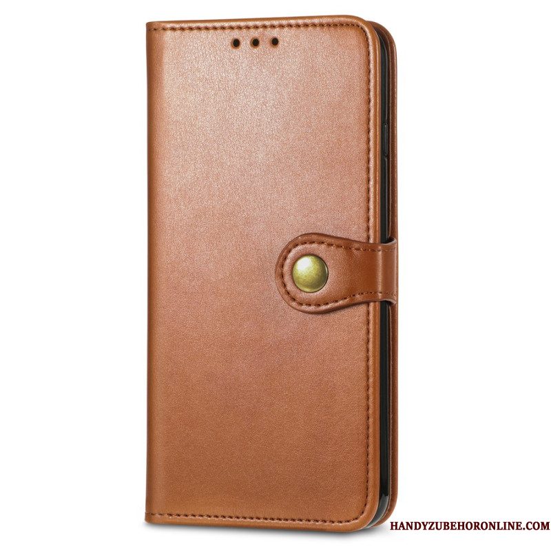 Leren Hoesje Xiaomi Redmi Note 15 Pro Plus 5g Gouden Sluiting
