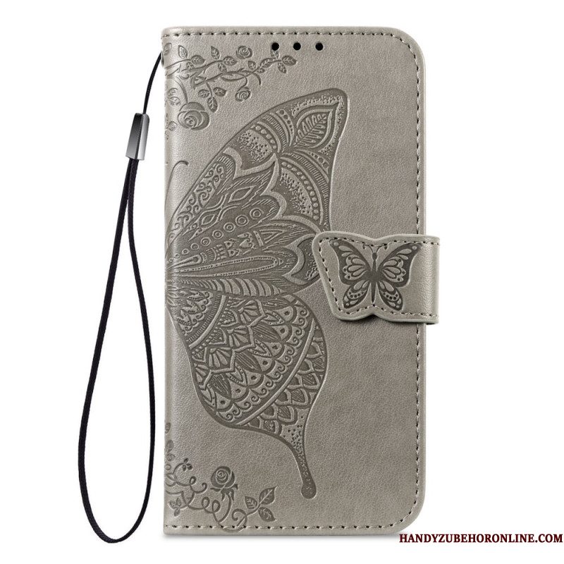 Leren Hoesje Xiaomi Redmi Note 15 Pro Plus 5g Grafisch Vlinder Bescherming Hoesje