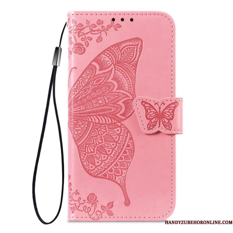 Leren Hoesje Xiaomi Redmi Note 15 Pro Plus 5g Grafisch Vlinder Bescherming Hoesje