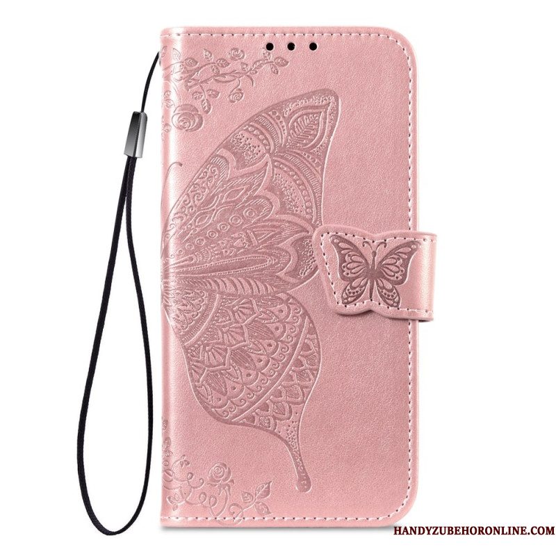 Leren Hoesje Xiaomi Redmi Note 15 Pro Plus 5g Grafisch Vlinder Bescherming Hoesje