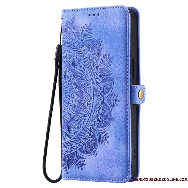 Leren Hoesje Xiaomi Redmi Note 15 Pro Plus 5g Mandala Suède-effect Bescherming Hoesje