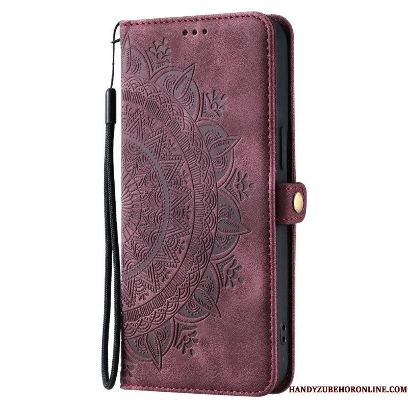 Leren Hoesje Xiaomi Redmi Note 15 Pro Plus 5g Mandala Suède-effect Bescherming Hoesje