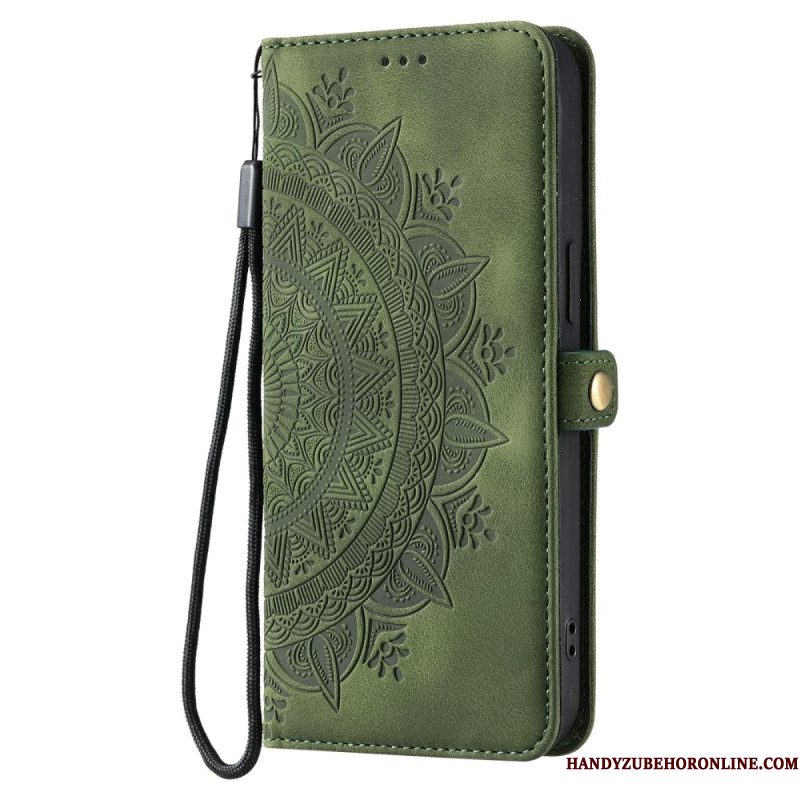 Leren Hoesje Xiaomi Redmi Note 15 Pro Plus 5g Mandala Suède-effect Bescherming Hoesje