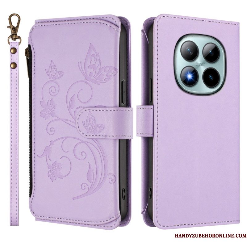 Leren Hoesje Xiaomi Redmi Note 15 Pro Plus 5g Portemonnee Met Bloemenprint Bescherming Hoesje