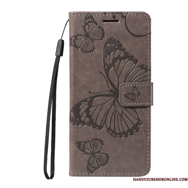 Leren Hoesje Xiaomi Redmi Note 15 Pro Plus 5g Reuzenvlinders Bescherming Hoesje