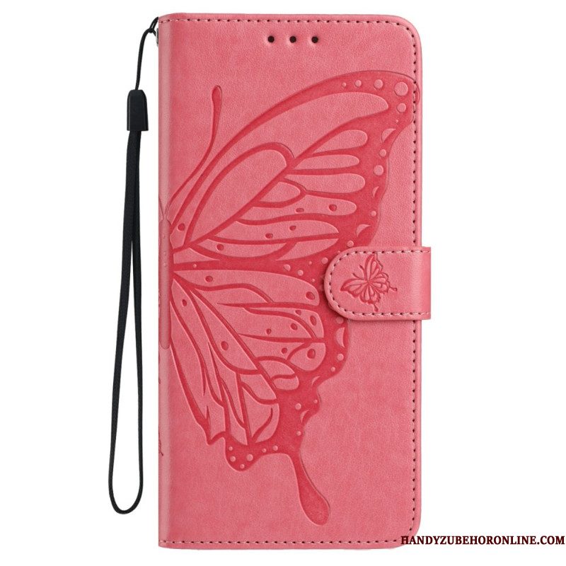 Leren Hoesje Xiaomi Redmi Note 15 Pro Plus 5g Stijlvolle Vlinder Bescherming Hoesje