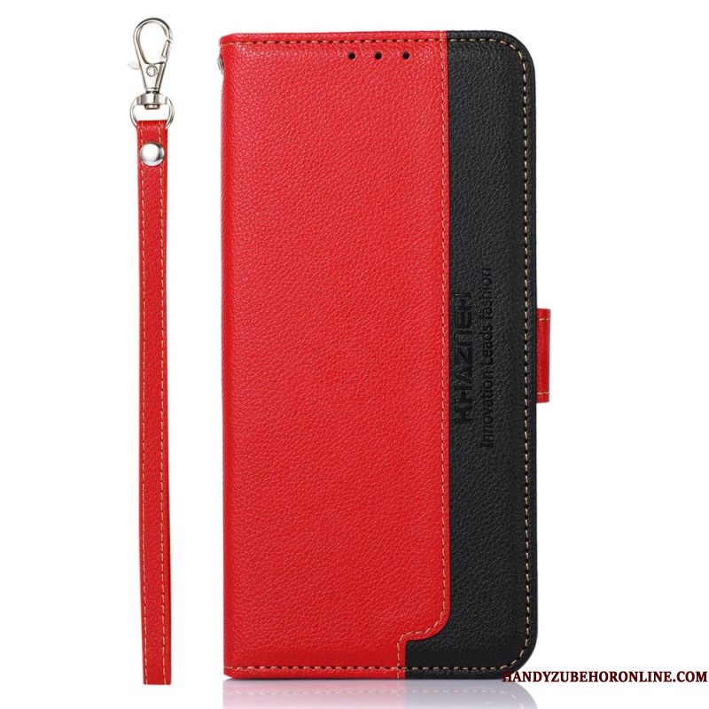 Leren Hoesje Xiaomi Redmi Note 15 Pro Plus 5g Tweekleurig Khazneh Bescherming Hoesje