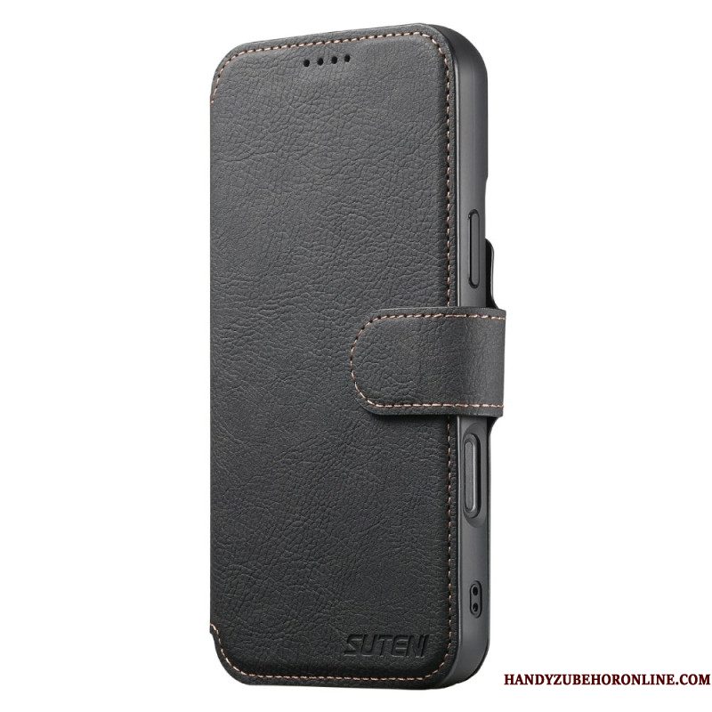 Leren Hoesje iPhone 17 Magsafe Afneembare Hoes Suteni Bescherming Hoesje