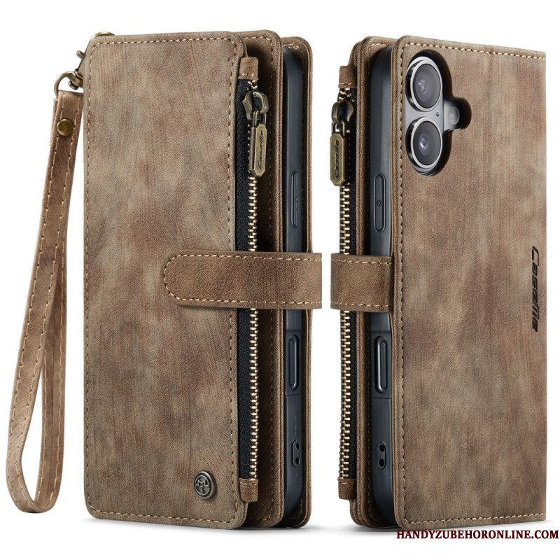 Leren Hoesje iPhone 17 Portemonnee Met 10 Kaartsleuven Bescherming Hoesje