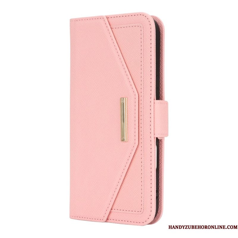 Leren Hoesje iPhone 17 Portemonnee Met Schouderband En Spiegel