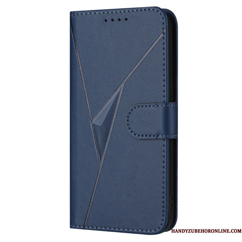 Leren Hoesje iPhone 17 Pro Driehoekige Opdruk