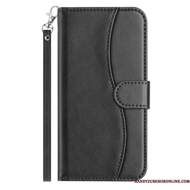 Leren Hoesje iPhone 17 S-design Met Bandje Bescherming Hoesje