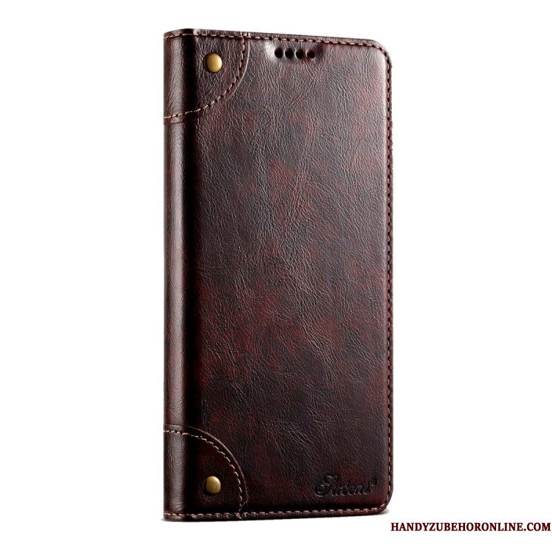Leren Hoesje iPhone Air Vintage Suteni