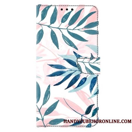 Bescherming Hoesje Samsung Galaxy A17 4g / 5g Aquarelbladeren