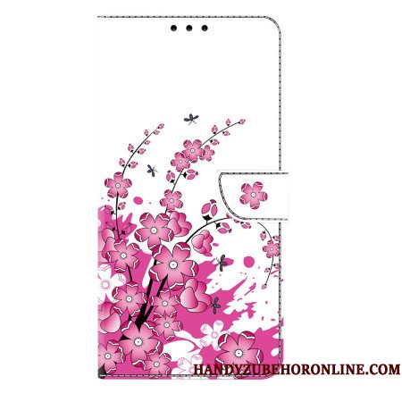 Bescherming Hoesje Samsung Galaxy S25 Plus 5g Roze Bloemenpatroon