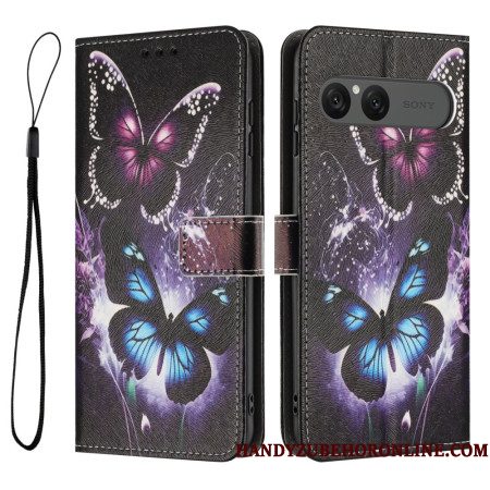 Bescherming Hoesje Sony Xperia 10 Vii Twee Vlinders