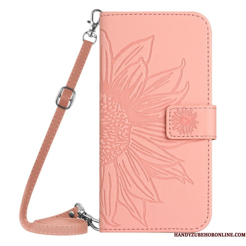 Bescherming Hoesje Xiaomi 15 Ultra Schoudertas Met Zonnebloemprint