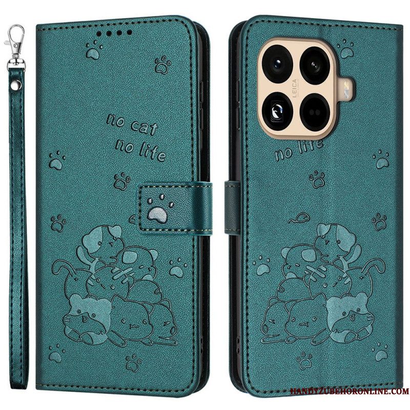 Bescherming Hoesje Xiaomi 15t Pro Stapel Katten Met Bandje