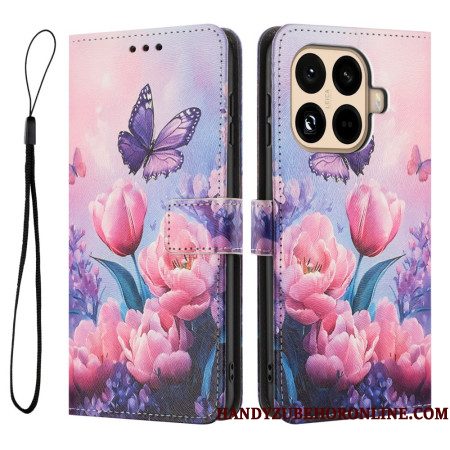 Bescherming Hoesje Xiaomi 15t Pro Tulpen En Vlinders