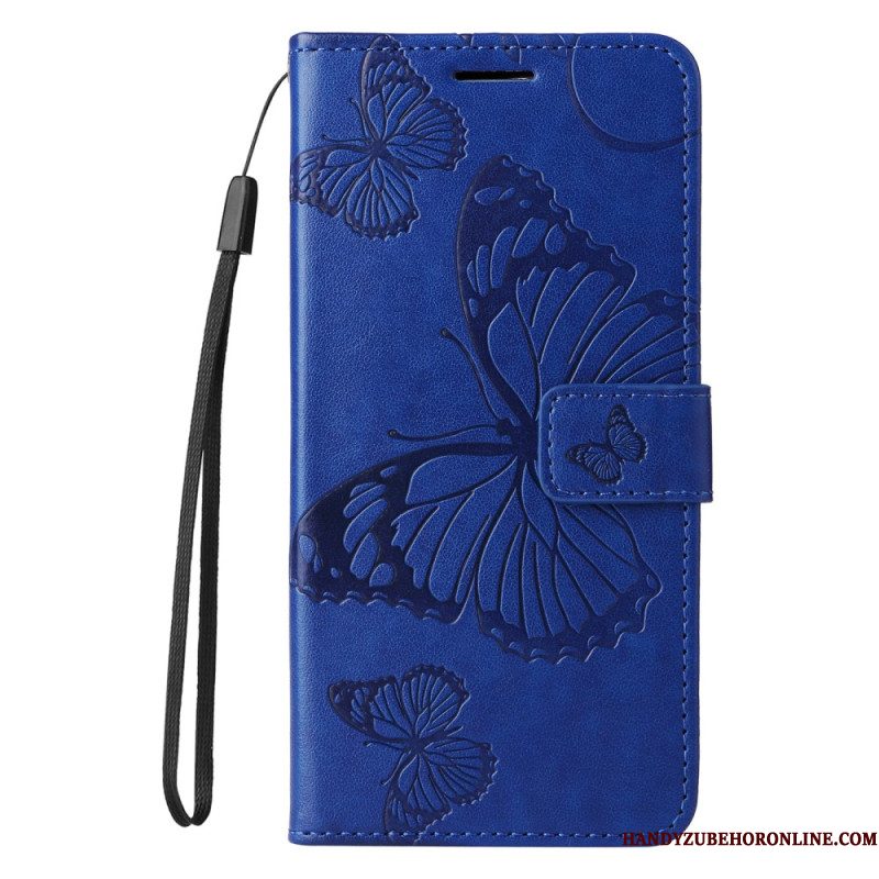 Bescherming Hoesje Xiaomi Redmi Note 14 5g Reuzenvlinders Met Bandje