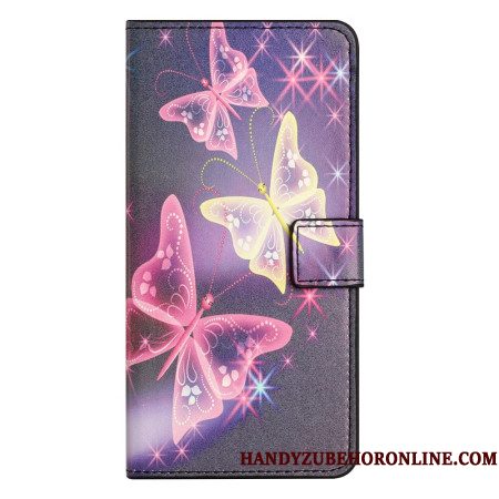 Bescherming Hoesje Xiaomi Redmi Note 14 Pro Plus 5g Sprankelende Vlinders