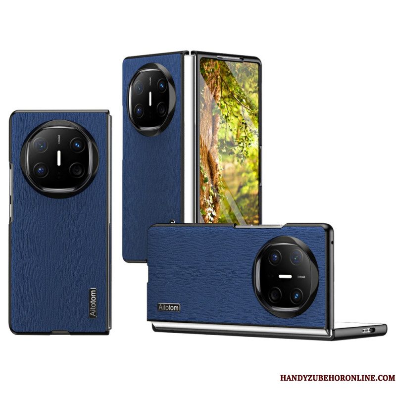 Case Hoesje Huawei Mate X6 Telefoonhoesje Houtstructuur