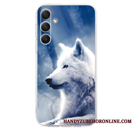 Case Hoesje Samsung Galaxy A17 4g / 5g Telefoonhoesje Witte Wolf