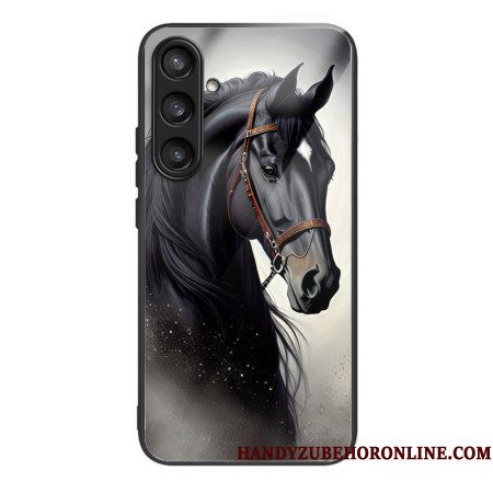 Case Hoesje Samsung Galaxy S25 5g Telefoonhoesje Gehard Glas Met Grijs Paard