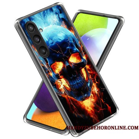 Case Hoesje Samsung Galaxy S25 5g Telefoonhoesje Vlammende Schedel