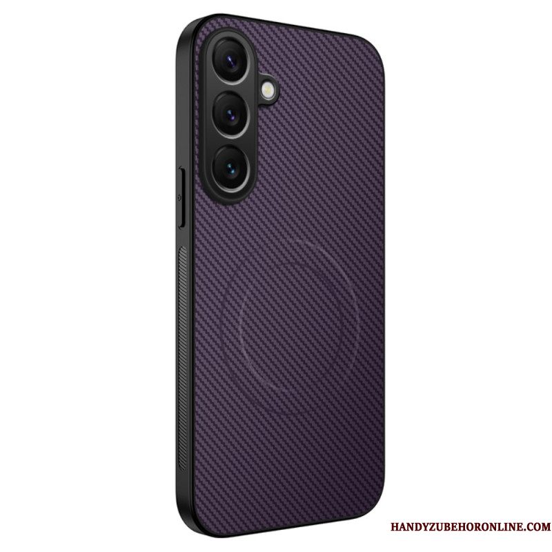 Case Hoesje Samsung Galaxy S25 Fe Telefoonhoesje Compatibel Met Magsafe Carbon Fiber
