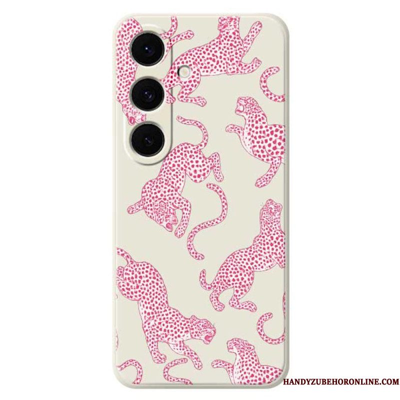 Case Hoesje Samsung Galaxy S25 Fe Telefoonhoesje Roze Luipaardprint Siliconen