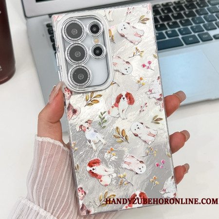Case Hoesje Samsung Galaxy S25 Ultra 5g Telefoonhoesje Patroon Met Lensbeschermer