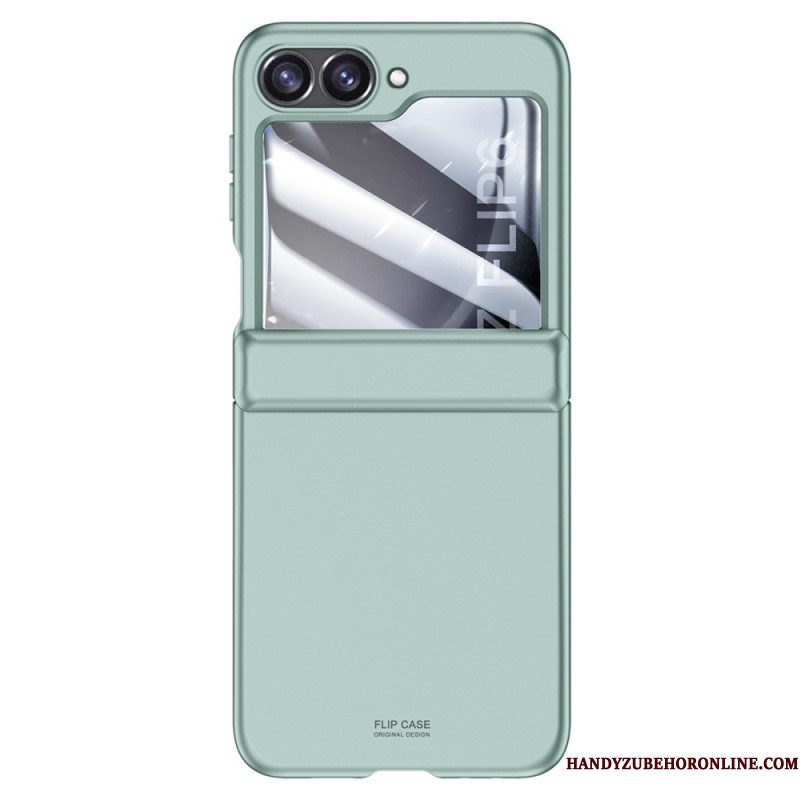 Case Hoesje Samsung Galaxy Z Flip 7 Fe Telefoonhoesje Achterscharnierbeschermer Van Gehard Glas En Schermbeschermer