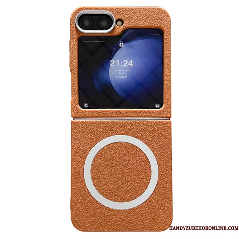 Case Hoesje Samsung Galaxy Z Flip 7 Fe Telefoonhoesje Lederlook