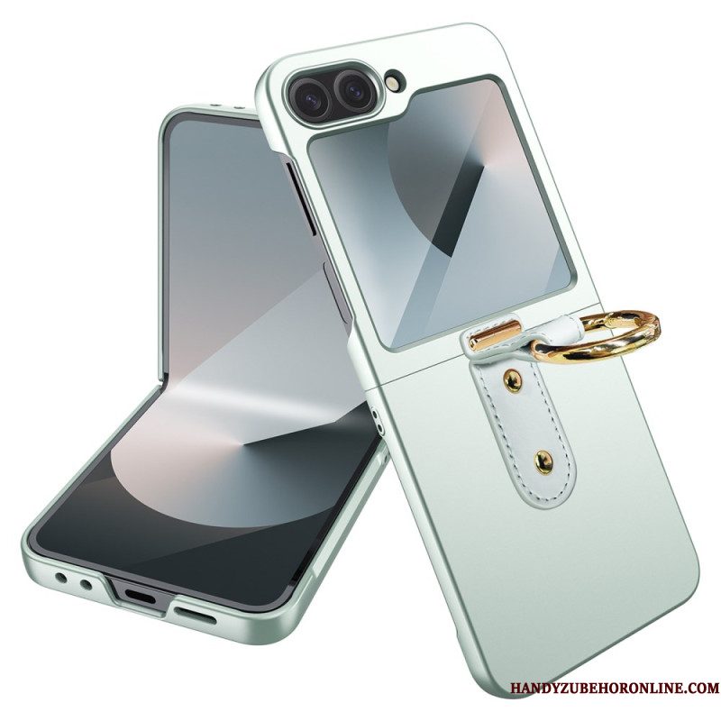 Case Hoesje Samsung Galaxy Z Flip 7 Fe Telefoonhoesje Ringhouder En Beschermfolie