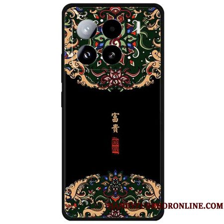 Case Hoesje Xiaomi 15 Telefoonhoesje Zwart Oriëntaals Motief