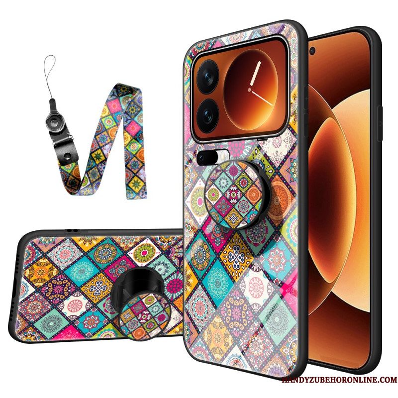 Case Hoesje Xiaomi 17 Pro Telefoonhoesje Standaard Van Gehard Glas En Draagkoord