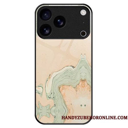Case Hoesje iPhone 17 Pro Max Telefoonhoesje Gehard Glas Met Geschilderd Patroon